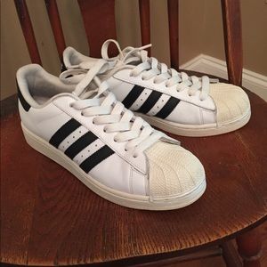 Adidas Superstars White with Black Stripes
